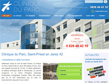 Tablet Screenshot of clinique-du-parc.fr